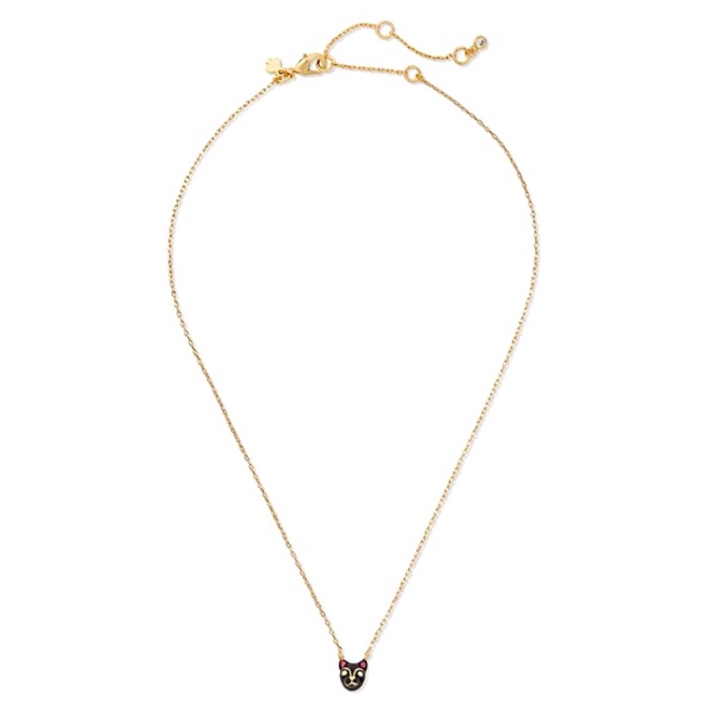 KATE SPADE • Black House Cat Mini Pendant Necklace - Picture 3 of 4
